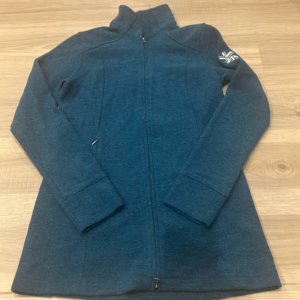 Ibex Merino Wool Blend Backbay Tunic Zip Jacket Size XS